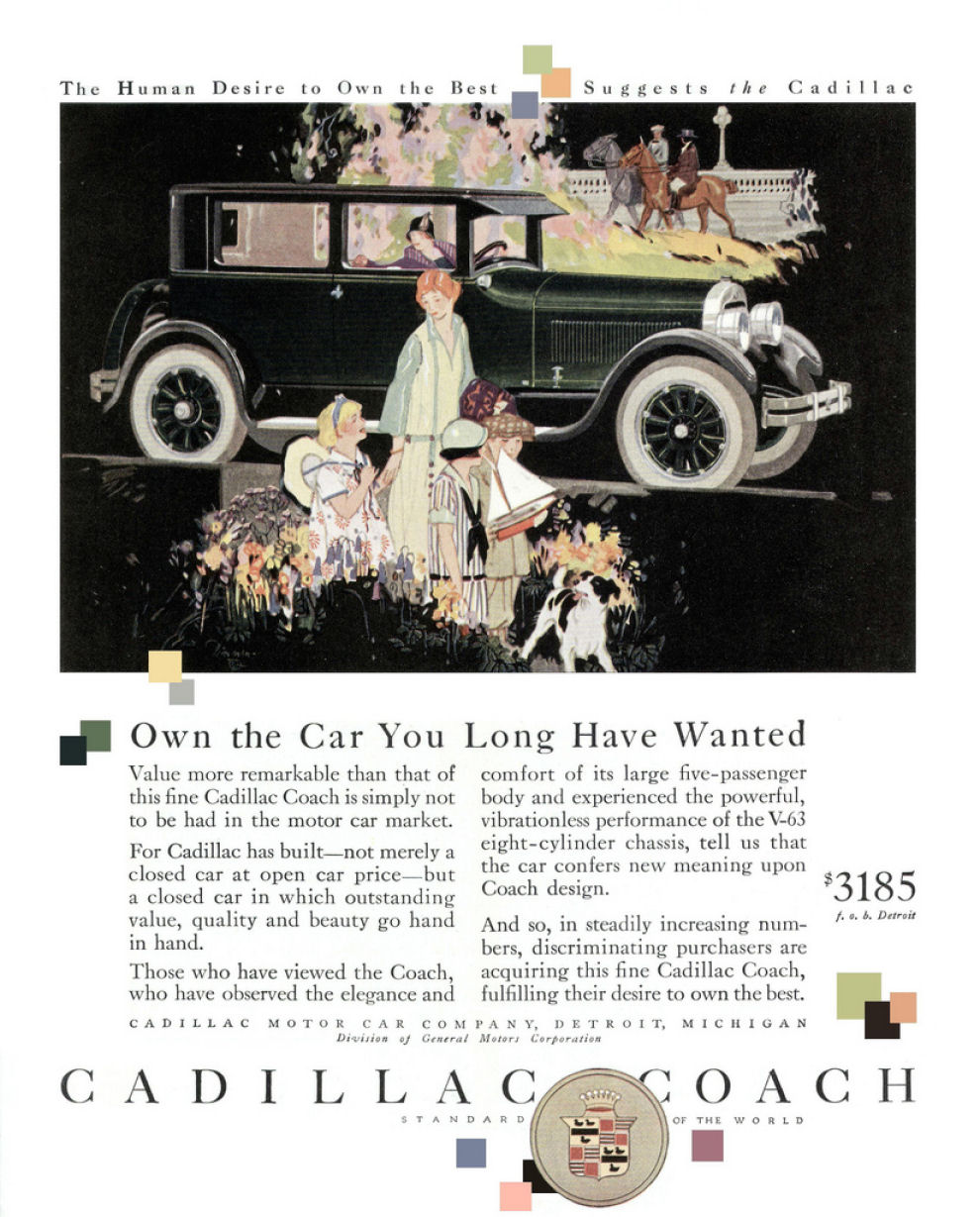 1925 Cadillac Auto Advertising